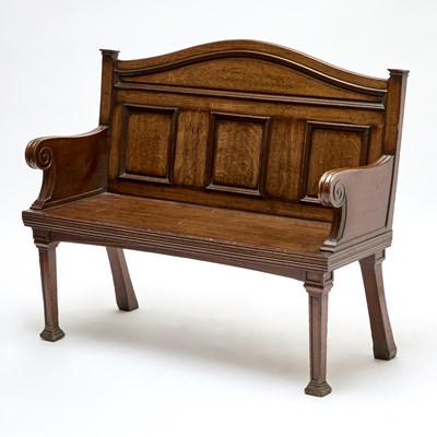 Lot 150 - English Oak Hall Bench