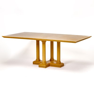 Lot 409 - David Linley Inlaid Burlwood and Oak Dining Table
