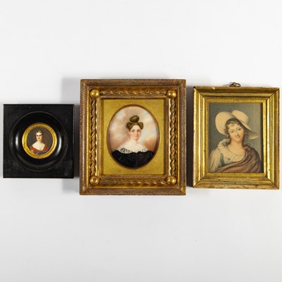Lot 199 - Three Portrait Miniatures