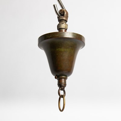 Lot 261 - Tiffany Studios Bronze and Leaded Glass "Floral Bouquet" Chandelier