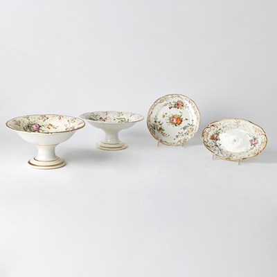 Lot 113 - Two Pairs of English Porcelain Dessert Stands