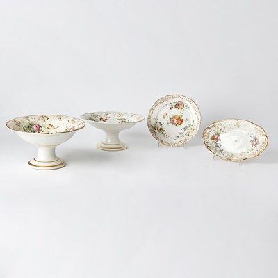 Lot 131 - Two Pairs of English Porcelain Dessert Stands