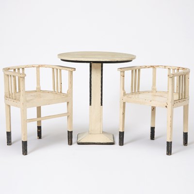 Lot 247 - Henry van de Velde Style White and Black Painted Table
