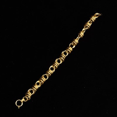 Lot 123 - 14 KT Gold Circle Link Bracelet