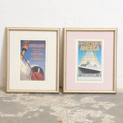 Lot 217 - Pair of Framed Reproduction Travel Posters