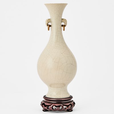 Lot 421 - A Chinese White Glazed Bottle Vase