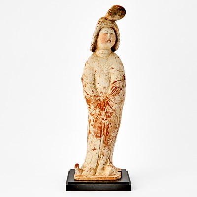Lot 155 - A Chinese Pottery Figure of a Lady