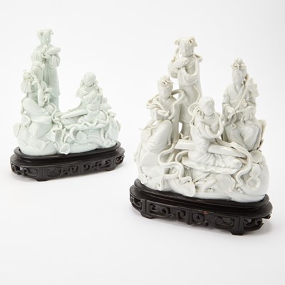 Lot 484 - Two Chinese Dehua Porcelain Figural Groupings
