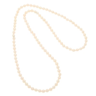 Lot 2126 - Long Cultured Pearl Strand Necklace