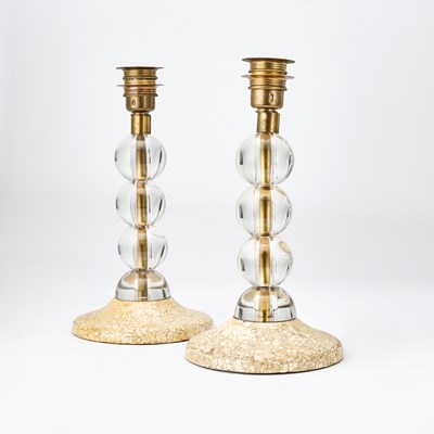 Lot 181 - Pair of Baugniet Modernist Table Lamps