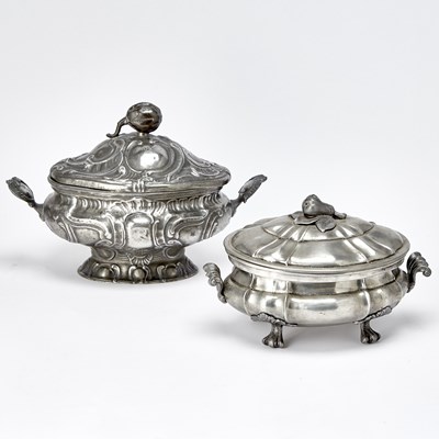 Lot 398 - Two Pewter Tureens