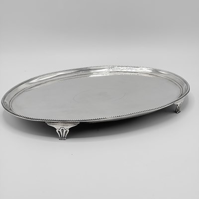 Lot 1135 - George III Sterling Silver Oval Footed Tray