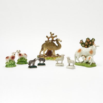 Lot 408 - Group of Staffordshire Animal Figures