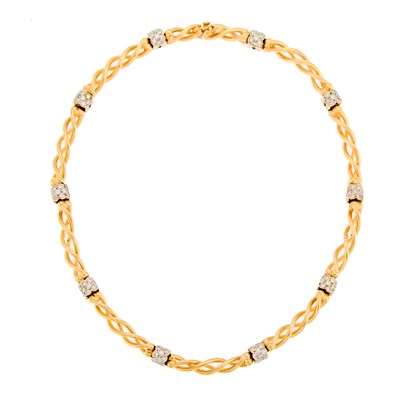 Lot 2013 - Two-Color Gold and Diamond Necklace