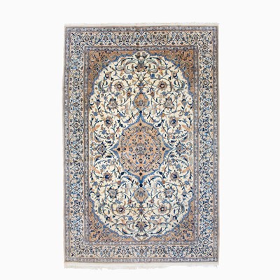 Lot 260 - Wool and Silk Nain Carpet