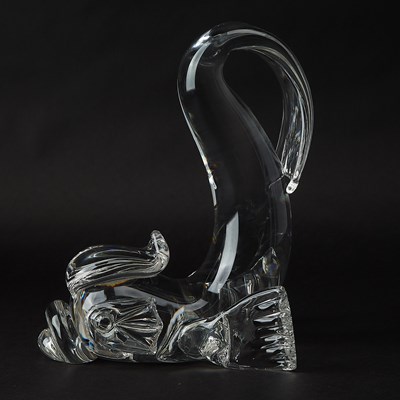 Lot 216 - Large Steuben Glass Dolphin