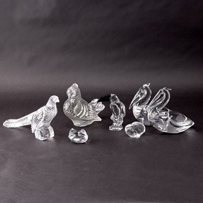 Lot 217 - Group of Seven Glass Birds