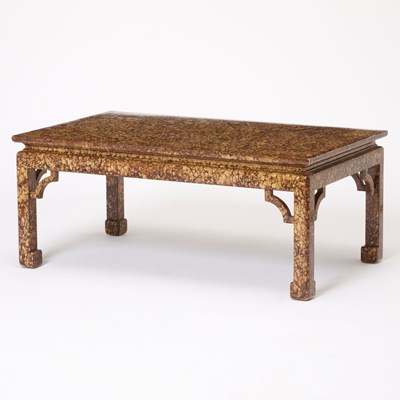 Lot 120 - Asian Style Faux Marble Painted Wood Low Table