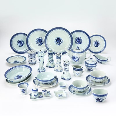 Lot 119 - Danish Blue and White Porcelain Partial Service
