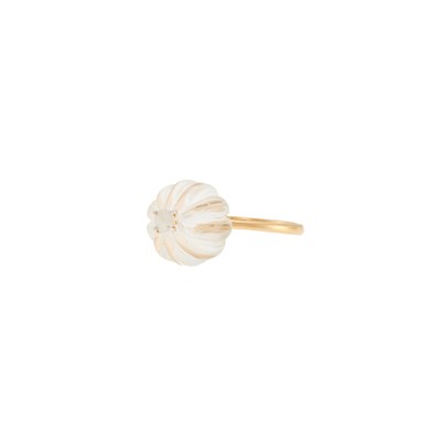 Lot 1111 - Gold, Carved Rock Crystal and Diamond Ring