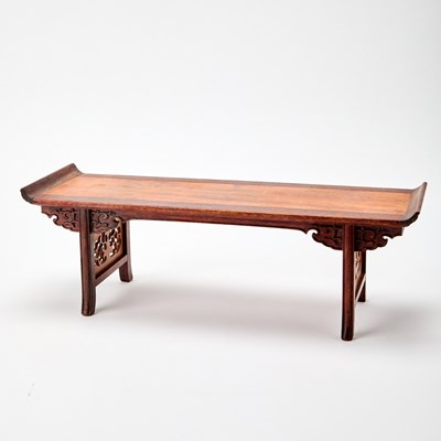Lot 395 - A Chinese Hardwood Miniature Table