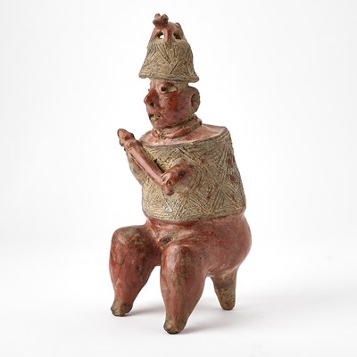 Lot 147 - Pre-Columbian Pottery Figure of a Nayarit Warrior