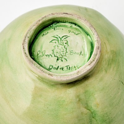 Lot 103 - An Extensive Assembled Dodie Thayer Green Glazed Earthenware Lettuce Ware Collection