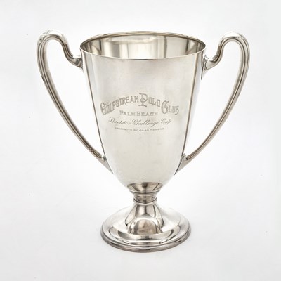 Lot 80 - Cartier Sterling Silver Two-Handled Trophy Cup