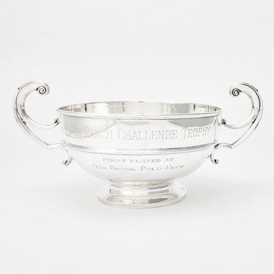 Lot 83 - George V Sterling Silver Two-Handled Footed Trophy Bowl