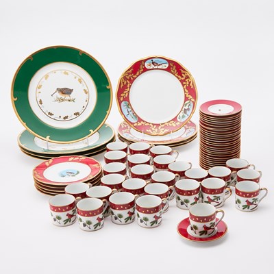 Lot 130 - Lynn Chase Porcelain "Winter Game Birds" Pattern Partial Dinner Service