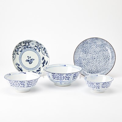 Lot 165 - Three Chinese Blue and White Porcelain Bowls