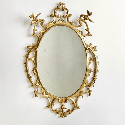 Lot 118 - George II Style Carved Giltwood Mirror