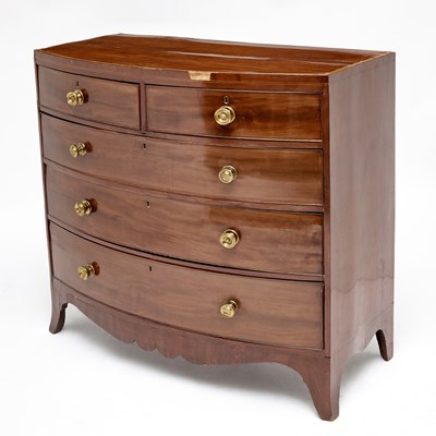 Lot 160 - George III Bow-Front Mahogany Chest of Drawers