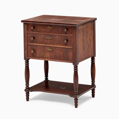 Lot 102 - American Classical Style Mahogany Work Table