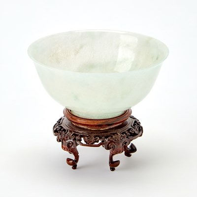 Lot 71 - A Chinese Carved Jadeite Bowl