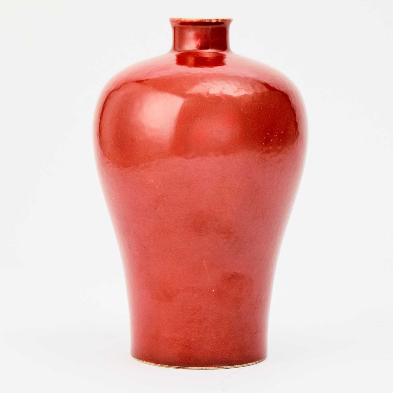 Lot 74 - A Chinese Coral-Red-Glazed Porcelain Meiping