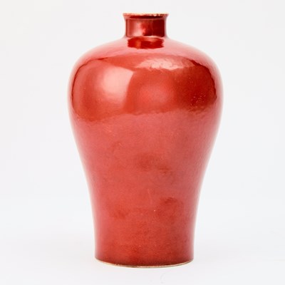 Lot 74 - A Chinese Coral-Red-Glazed Porcelain Meiping