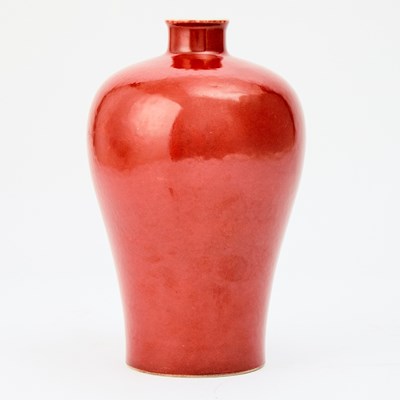 Lot 74 - A Chinese Coral-Red-Glazed Porcelain Meiping