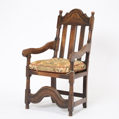 Lot 157 - Continental Baroque Mixed Wood Armchair