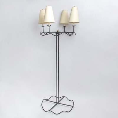 Lot 331 - Jean Royere Style Iron Four Light Floor Lamp
