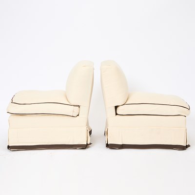 Lot 141 - Pair of Billy Baldwin Upholstered Slipper Chairs