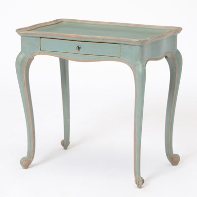 Lot 164 - Louis XV Style Blue Painted Side Table