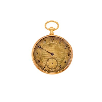 Lot 1090 - Cartier Gold Open Face Pocket Watch