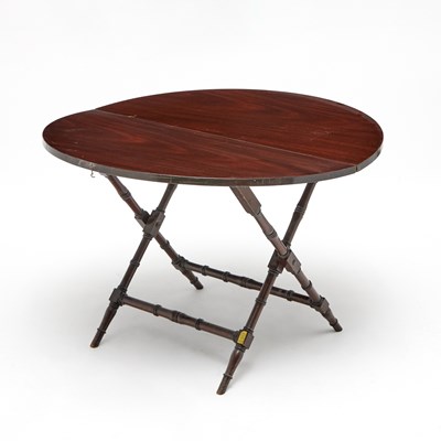 Lot 101 - Regency Style Mahogany Fold Over Table