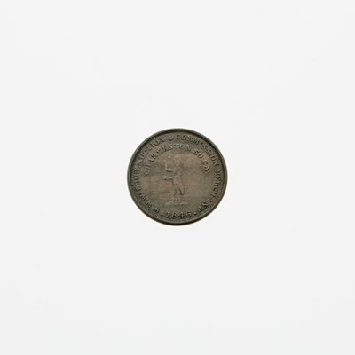 Lot 85 - United States. 1846 W.W. Wilbur Store Card. Bronze. 29mm. Very Fine.