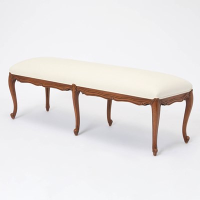 Lot 171 - Louis XV Style Upholstered Walnut Banquette