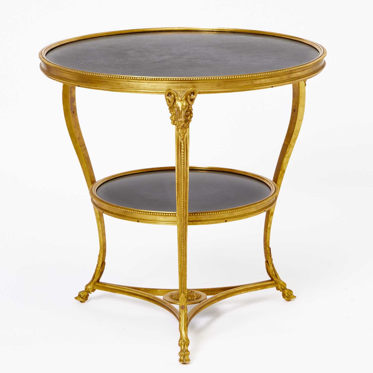 Lot 189 - Louis XVI Style Gilt Bronze and Granite Gueridon