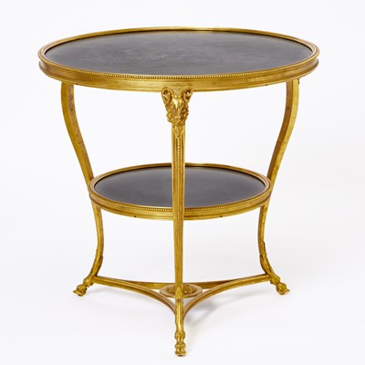Lot 189 - Louis XVI Style Gilt Bronze and Granite Gueridon