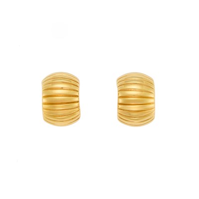 Lot 1019 - Pair of Gold Earrings