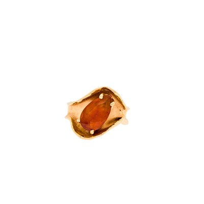 Lot 1274 - Gold and Citrine Ring